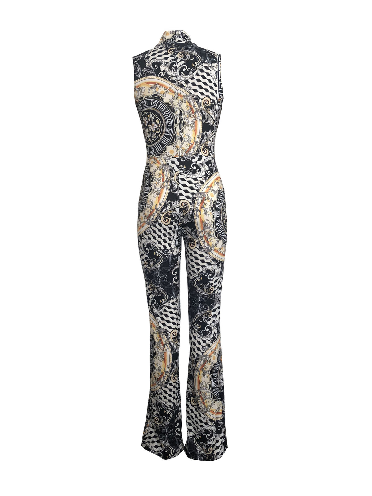 Printed sleeveless women&#39;s jumpsuit