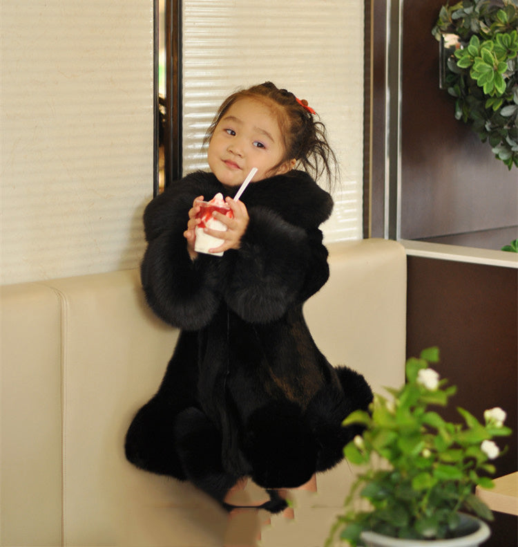 Children&#39;s Faux Fur Coat Parent-Child Coat