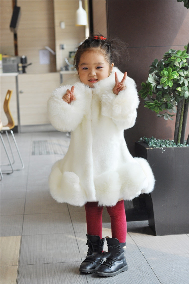 Children&#39;s Faux Fur Coat Parent-Child Coat