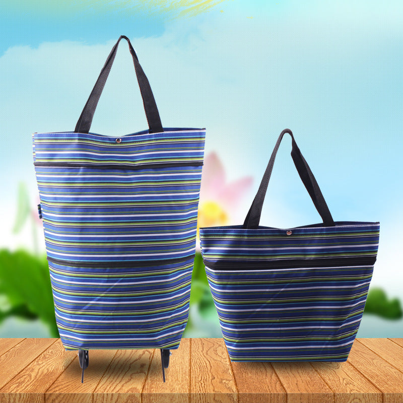 Foldable Tug Tote Bag Multifunctional Shopping Travel Tote Bag