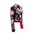 Skinny Jacket Graffiti Print Contrast Color Motorcycle Leather Jacket