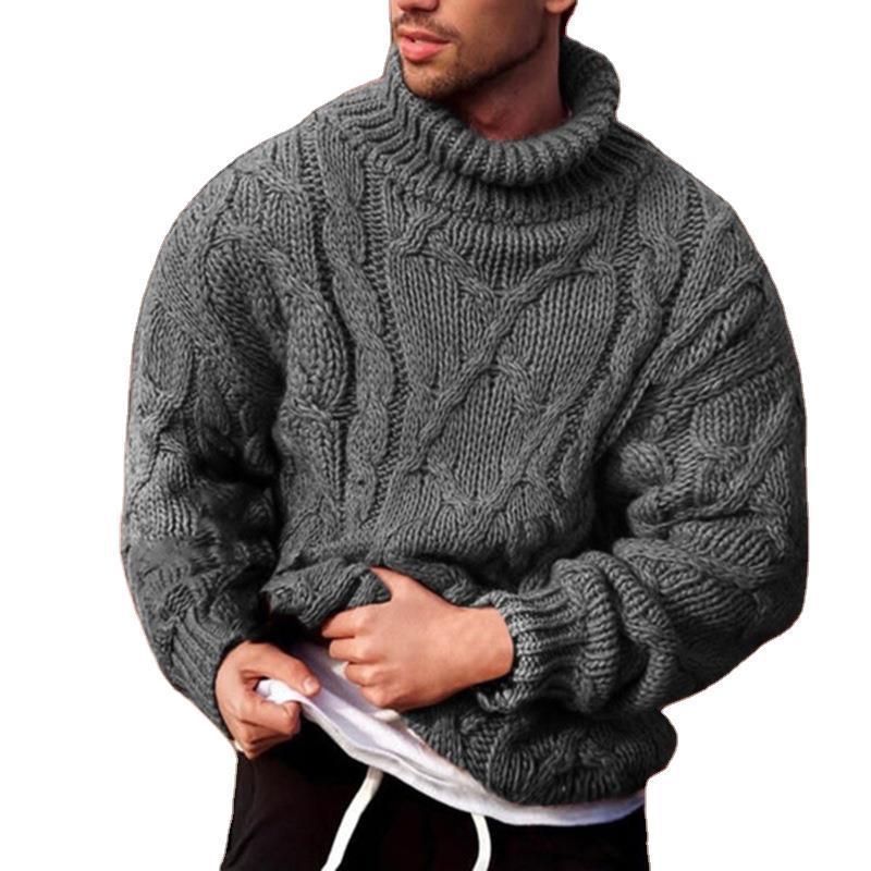 Twisted turtleneck men&#39;s sweater men&#39;s sweater