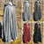 Long cape with hooded shawl