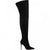 Rubber Pointed Stiletto Heel Faux Fur Martin Boots