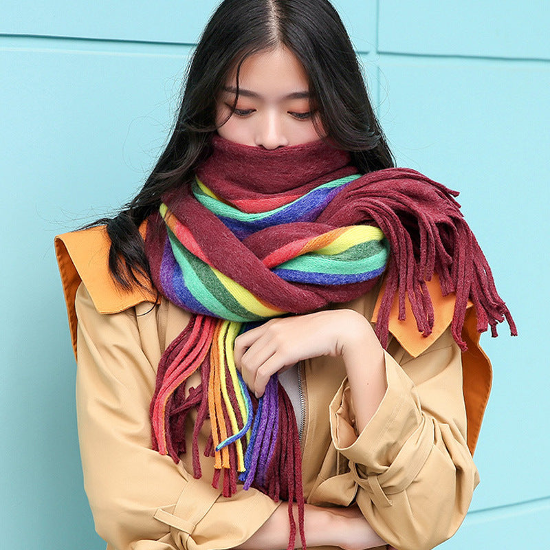 Korean style wild student shawl