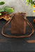 Coffee Multi Pockets Zipped Inclined Shoulder Bag