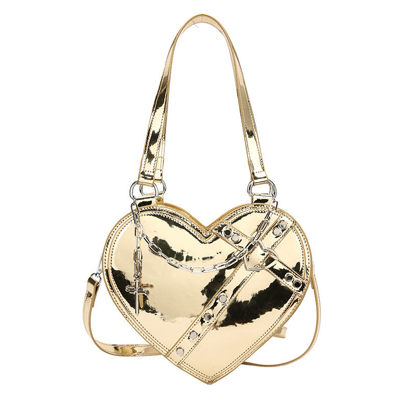 Chain Heart-shaped Bags Large Capacity Love Shoulder Bag For Women Valentine&#39;s Day