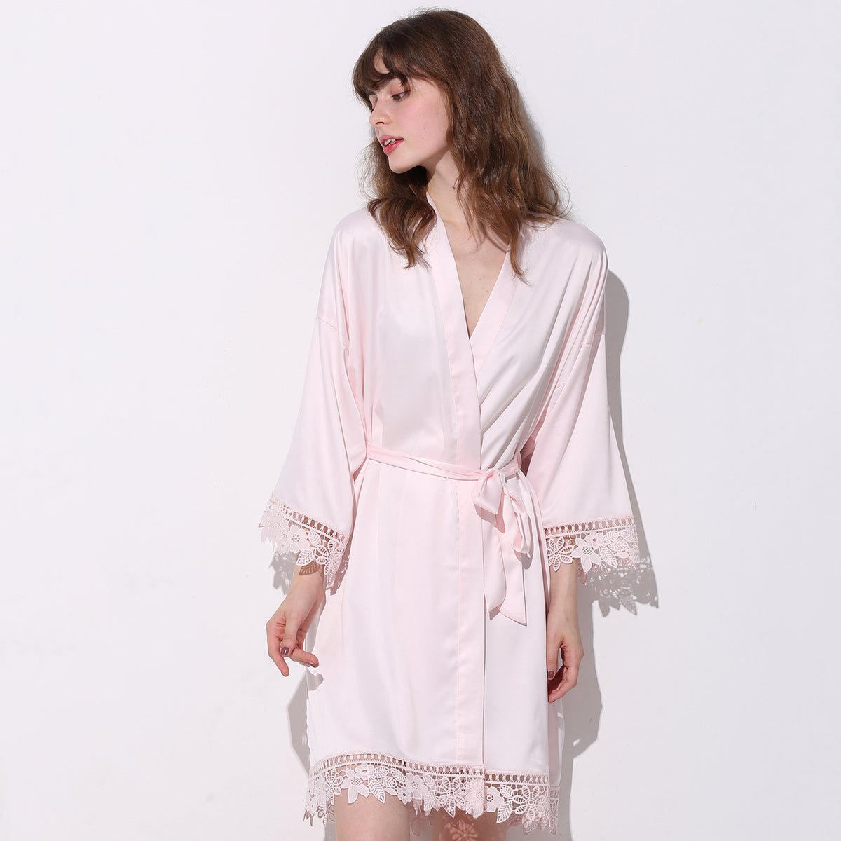 Female lace dress robe