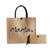 Portable Large Capacity Lunch Bag Female Artistic Letters