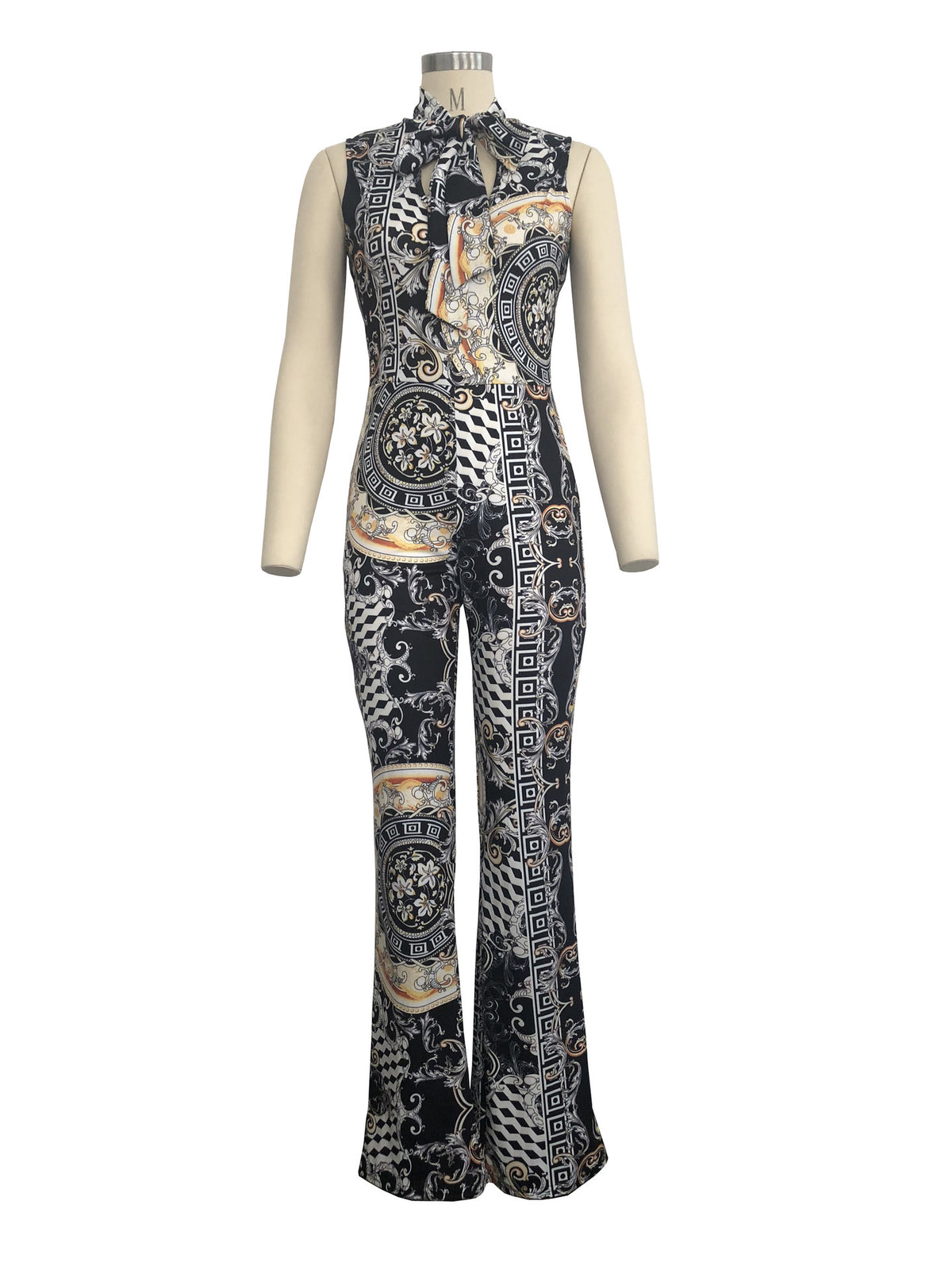 Printed sleeveless women&#39;s jumpsuit