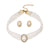 Simple Retro Oval Pearl Wedding Dress Performance Chain Earrings