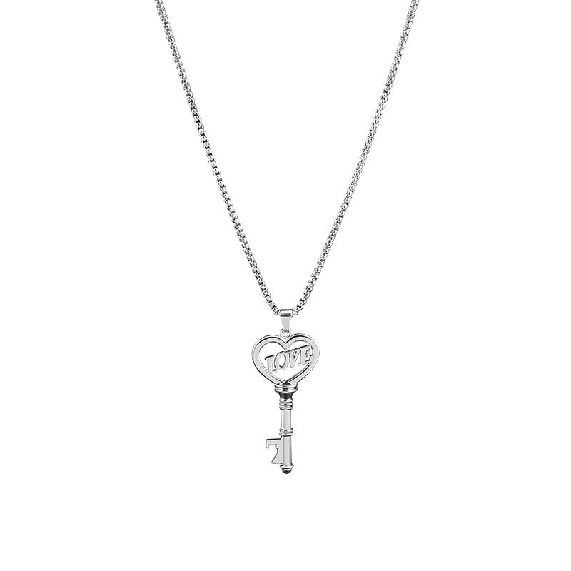 Fashion Jewelry Smart Key Love Titanium Steel Necklace