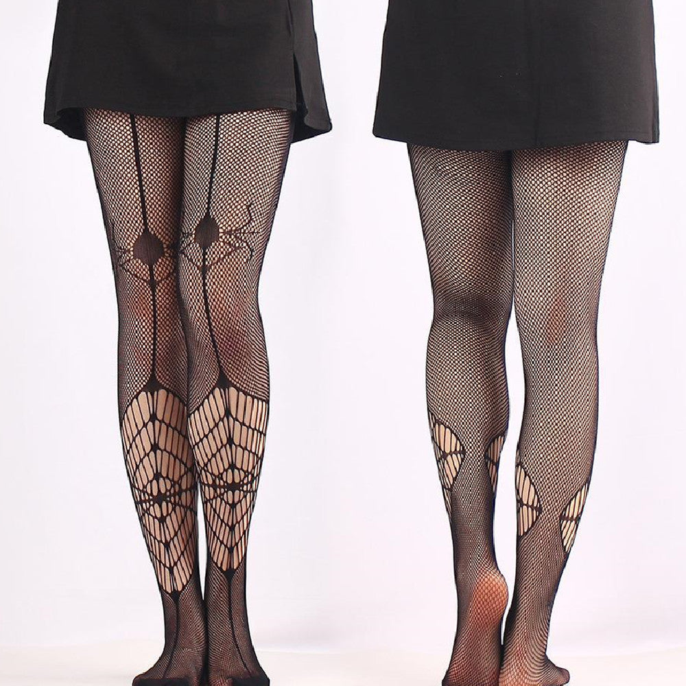 Halloween Printed  Fishnet Stockings