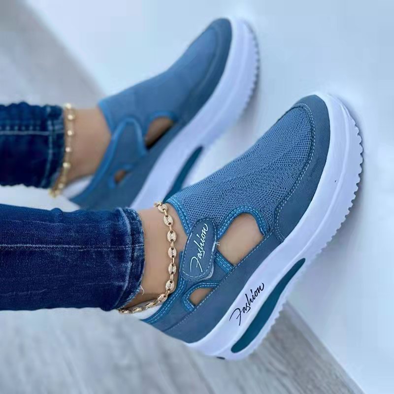 Women&#39;s Sneakers Summer New Ladies Casual Low Wedge Breathable Non-Slip Comfort Feamle Sport Shoes Mesh Shoes Fashion Style