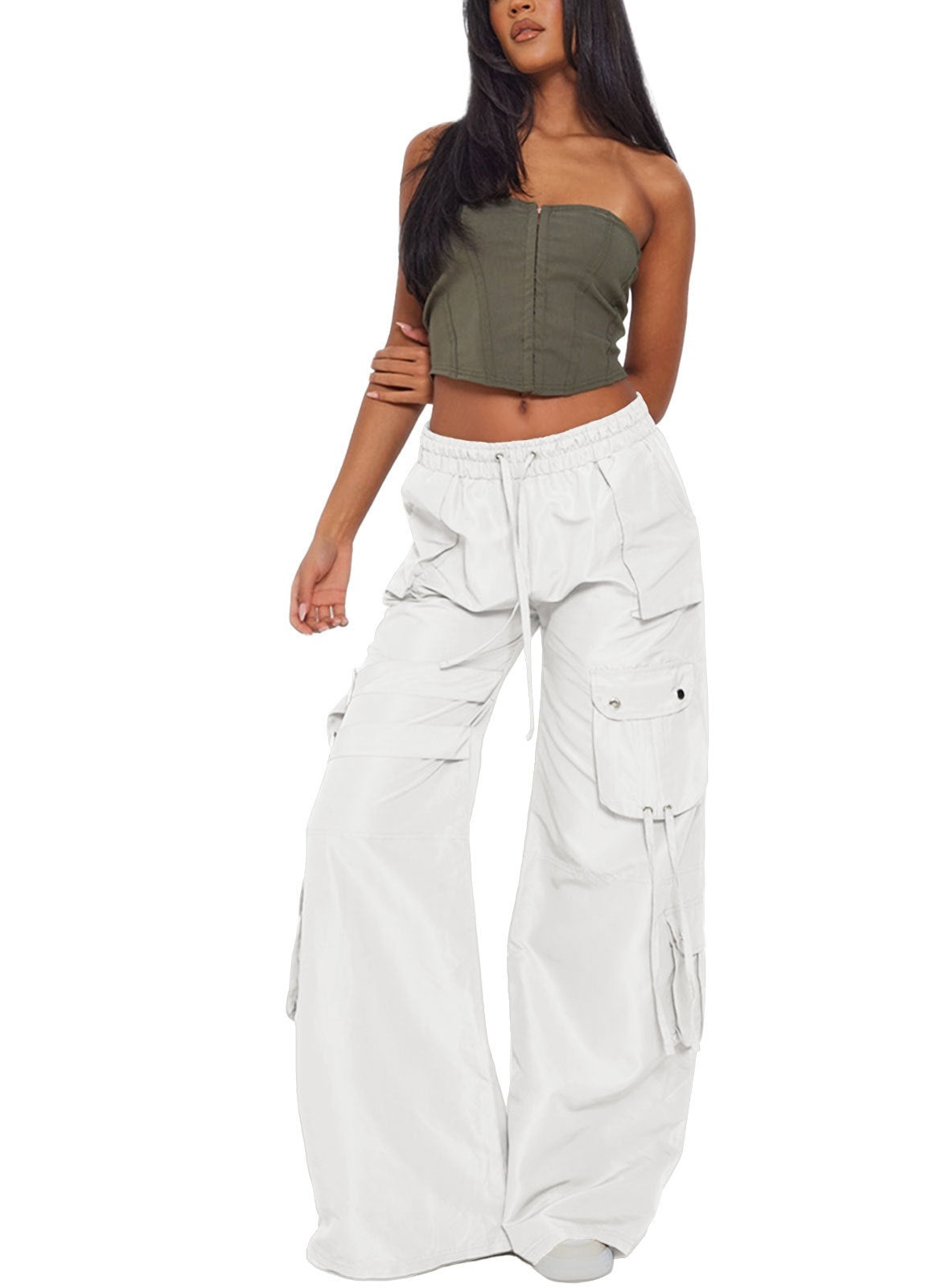 Wide Leg Cargo Style Pant