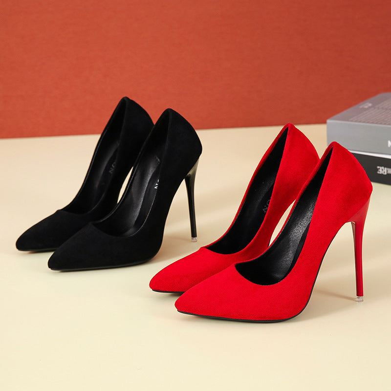 Fine Heel Pointed Toe Single Shoes Female