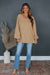 Light French Beige Solid Color Lattice Hollow Out Back Sweatshirt