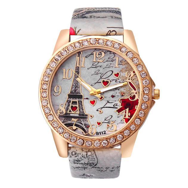 New Vintage Paris Eiffel Tower Women&#39;s Quartz Watch Women Girls Ladies Students Casual Wristwatch Relojes