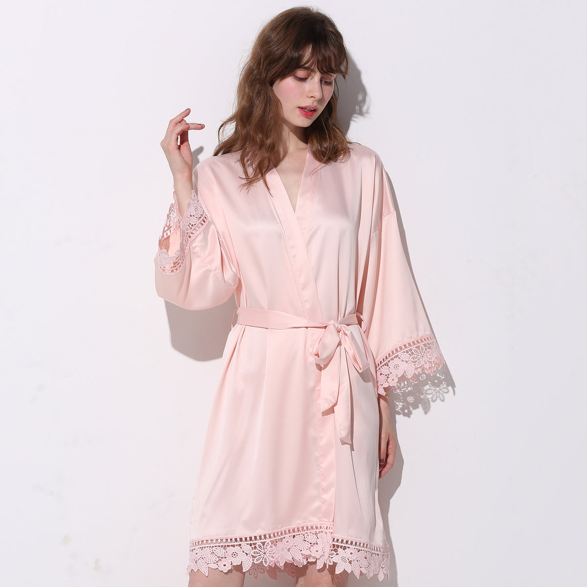 Female lace dress robe