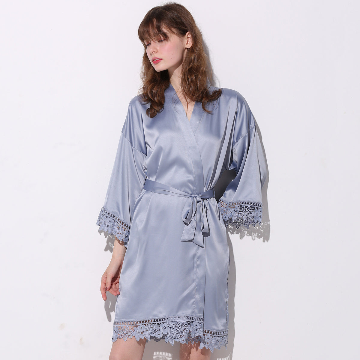 Female lace dress robe