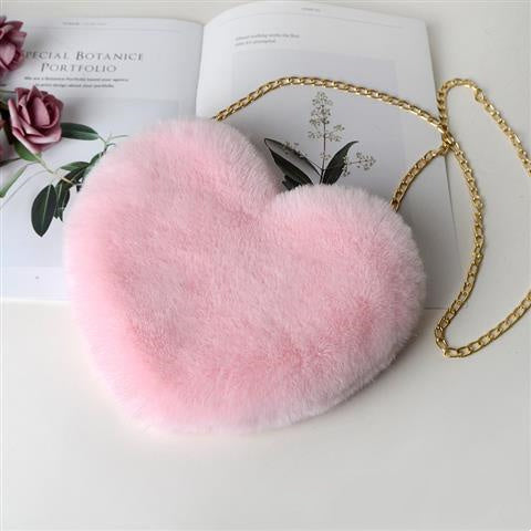 Love Bags For Women Plush Chain Shoulder Bags Valentine&#39;s Day Party Bag