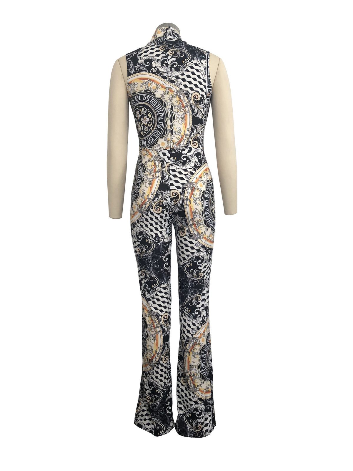 Printed sleeveless women&#39;s jumpsuit