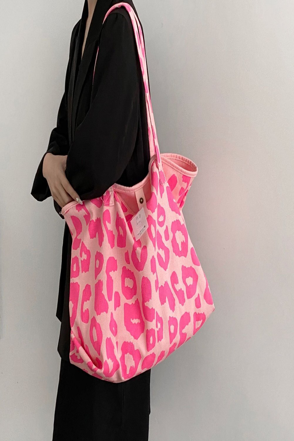 Large Capacity Tote Bag Animal Print Canvas Bag Women&#39;s Singles