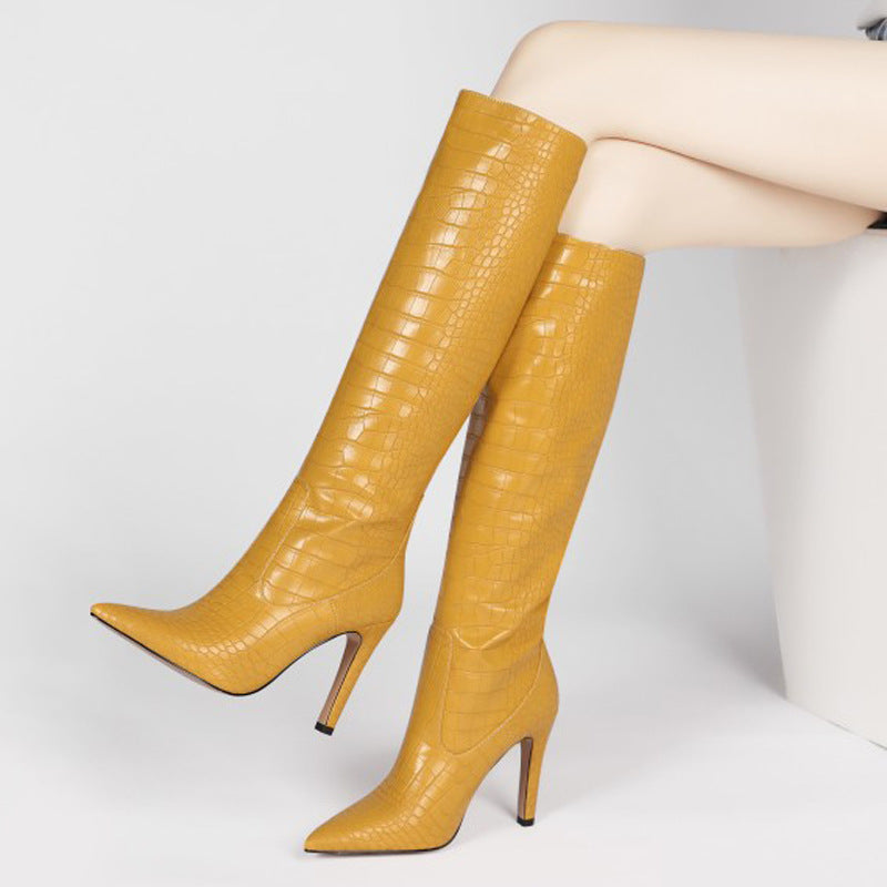 Women&#39;s Pointed Toe Stiletto Thigh Boots