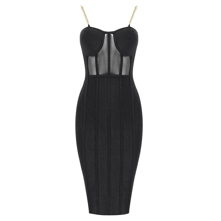 Female bag hip bandage dress