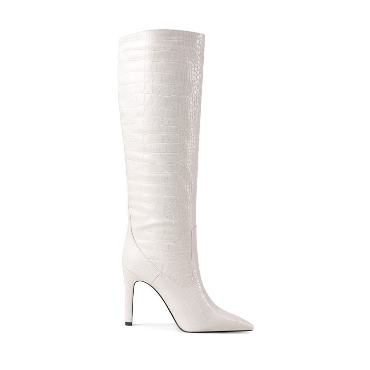 Women&#39;s Pointed Toe Stiletto Thigh Boots