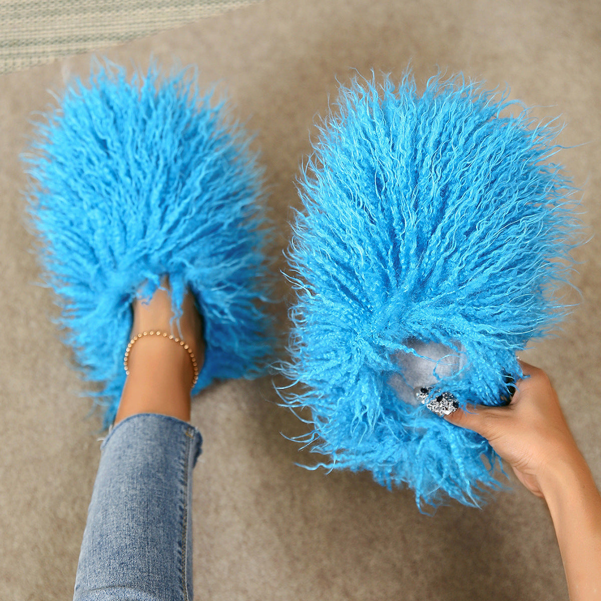 Warm Women&#39;s Home Cotton Slippers