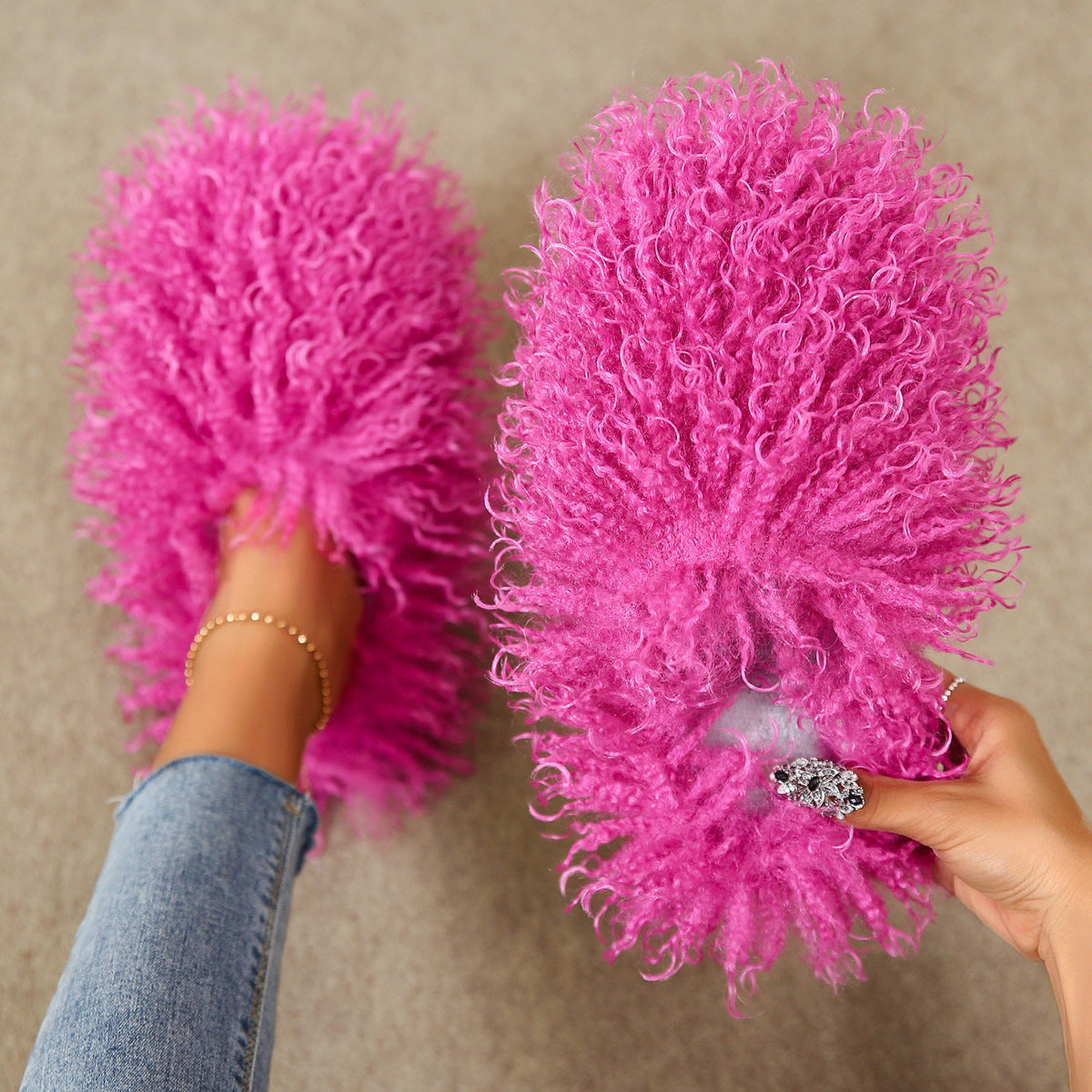 Warm Women&#39;s Home Cotton Slippers