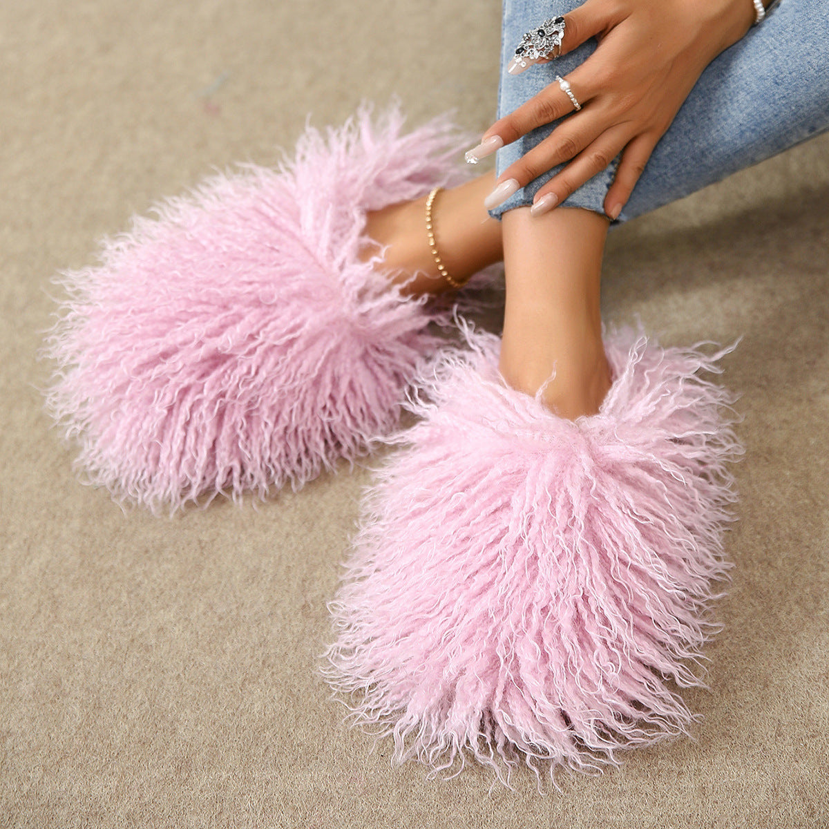 Warm Women&#39;s Home Cotton Slippers