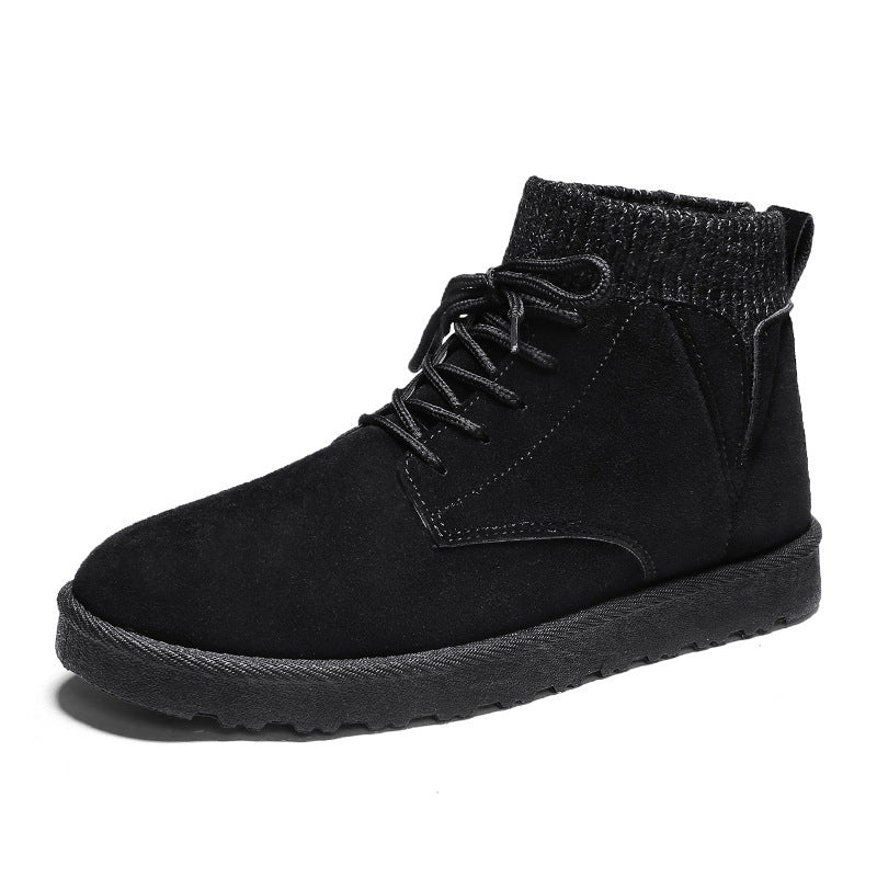 Thickened High-top Bread Men&#39;s Shoes Northeast Cotton Shoes Men