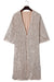 Apricot Sequin 3/4 Sleeve Open Front Duster Kimono