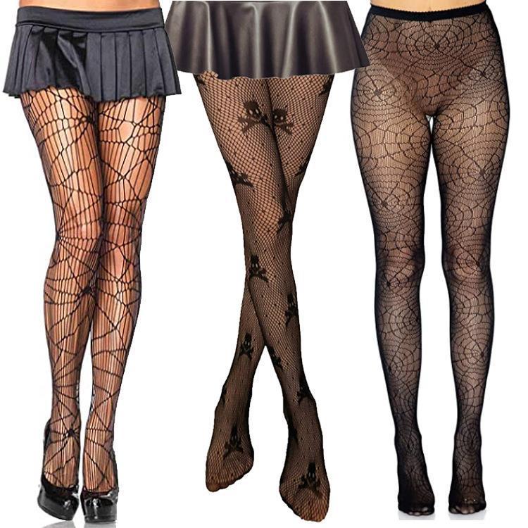 Halloween Printed  Fishnet Stockings