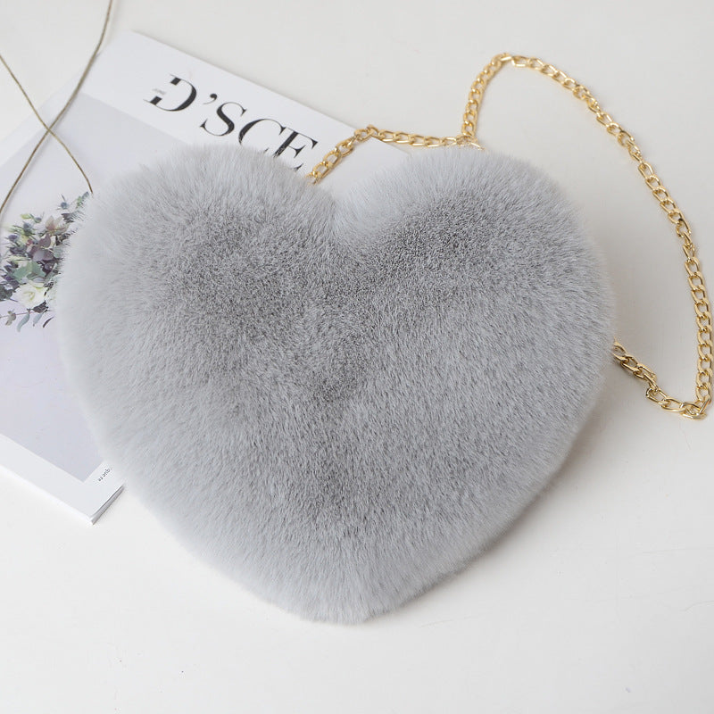 Love Bags For Women Plush Chain Shoulder Bags Valentine&#39;s Day Party Bag