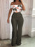 Women's Tropical Print Off-Shoulder Top And High Waist Pant Set