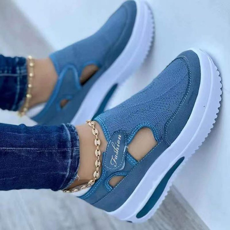 Women&#39;s Sneakers Summer New Ladies Casual Low Wedge Breathable Non-Slip Comfort Feamle Sport Shoes Mesh Shoes Fashion Style