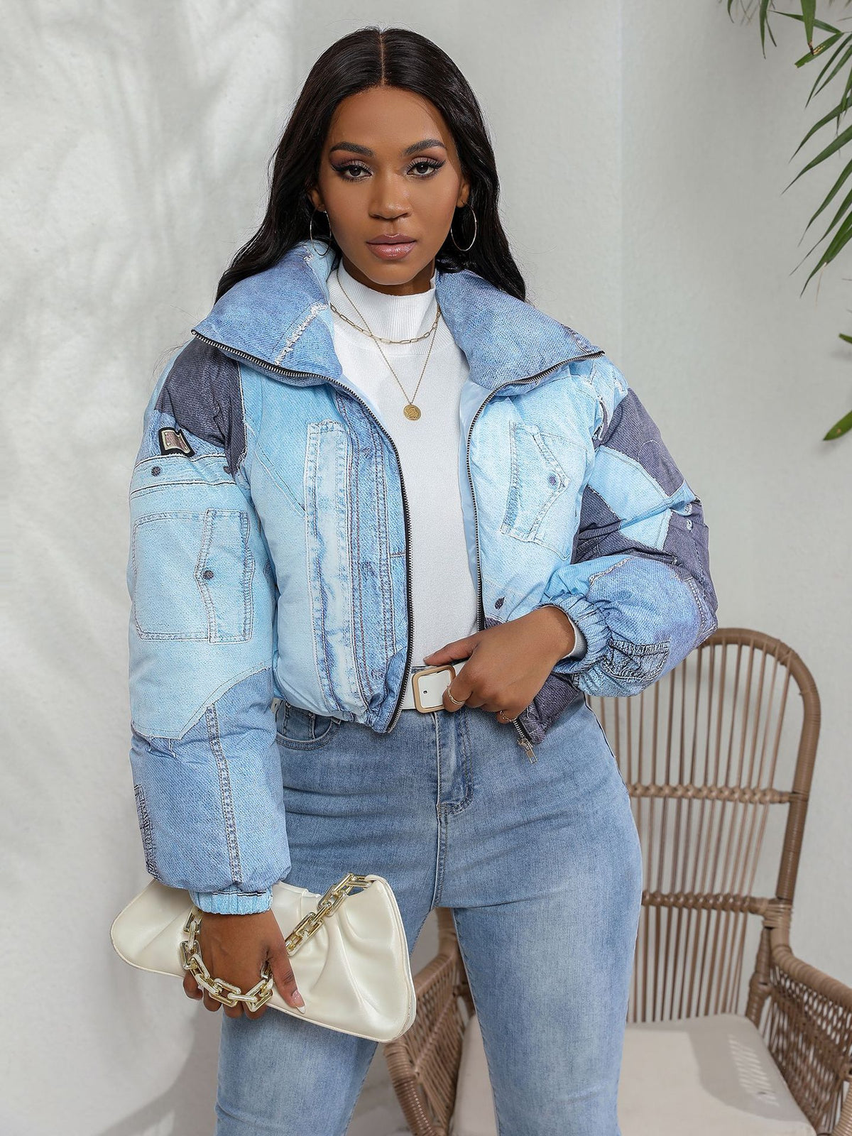 Jacket Denim Printing Cotton Coat Jacket