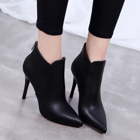 Female Pointed High Heel Short Shoes