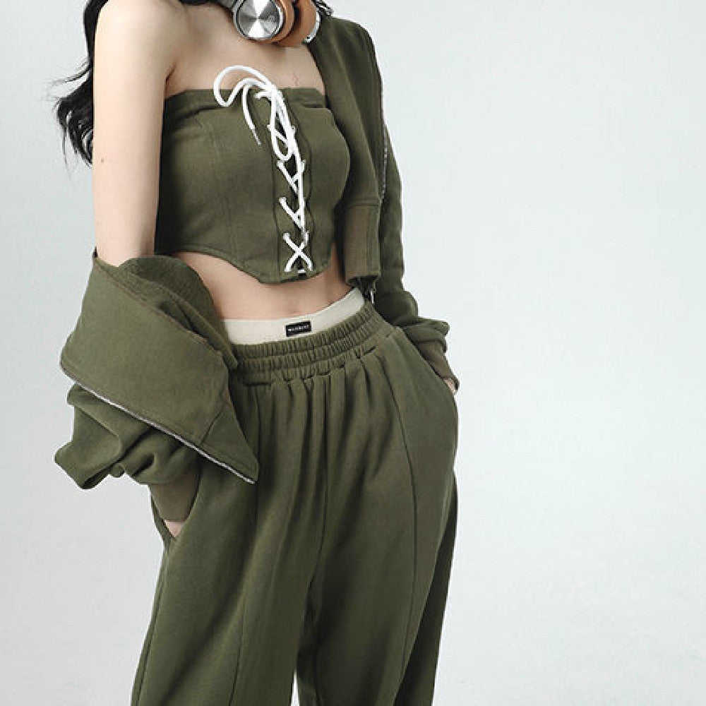 Women&#39;s Coat Hoodie Pant Suit