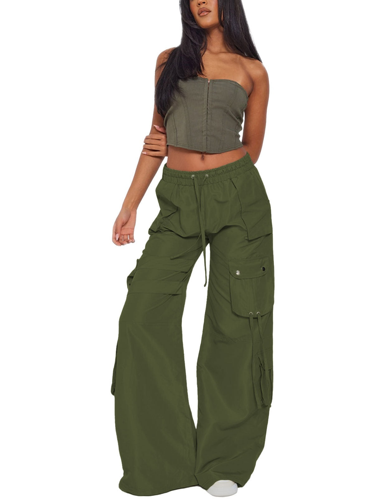 Wide Leg Cargo Style Pant