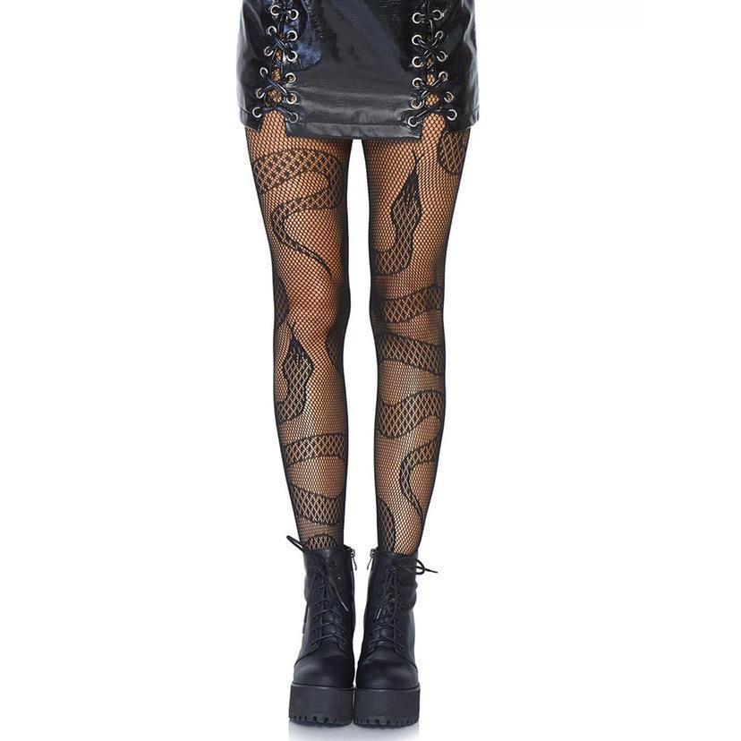 Halloween Printed  Fishnet Stockings