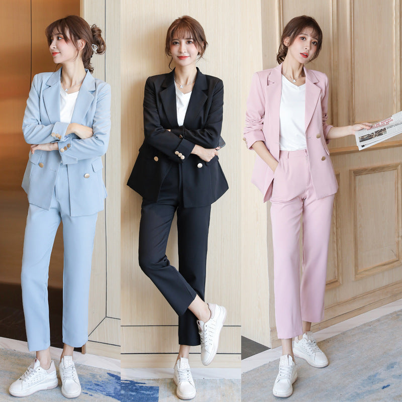 Women&#39;s Spring Autumn Elegant Blazer Pant Suits