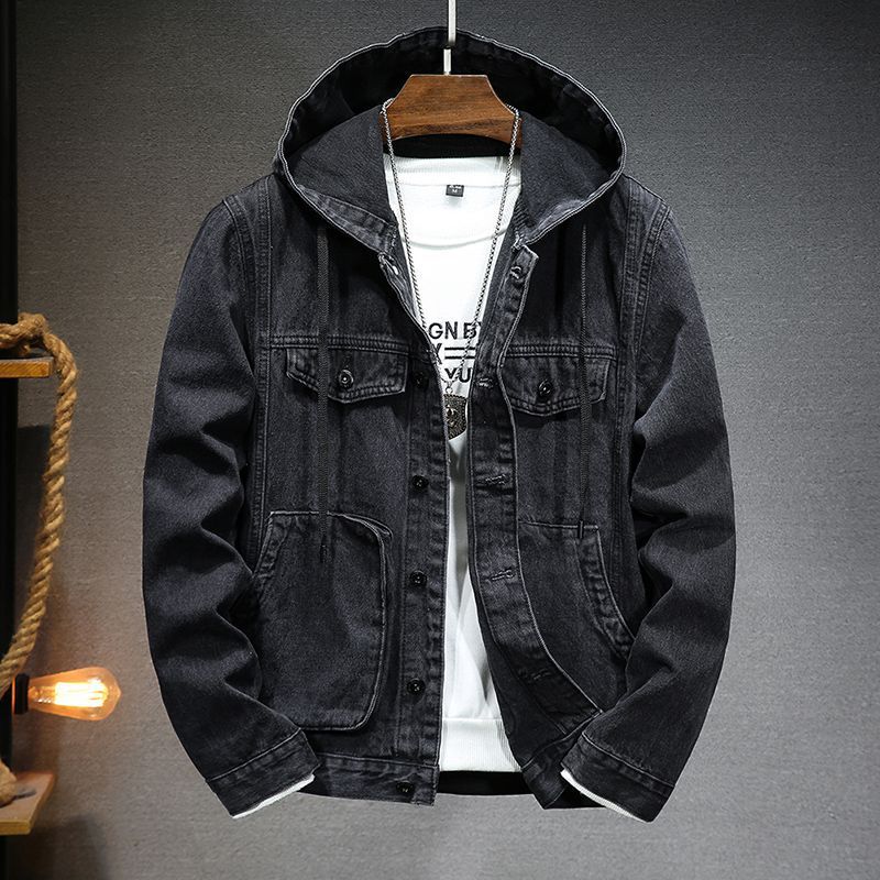 Men&#39;s Trendy Hooded Denim Jacket