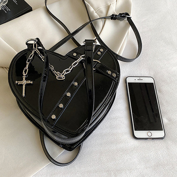 Chain Heart-shaped Bags Large Capacity Love Shoulder Bag For Women Valentine&#39;s Day